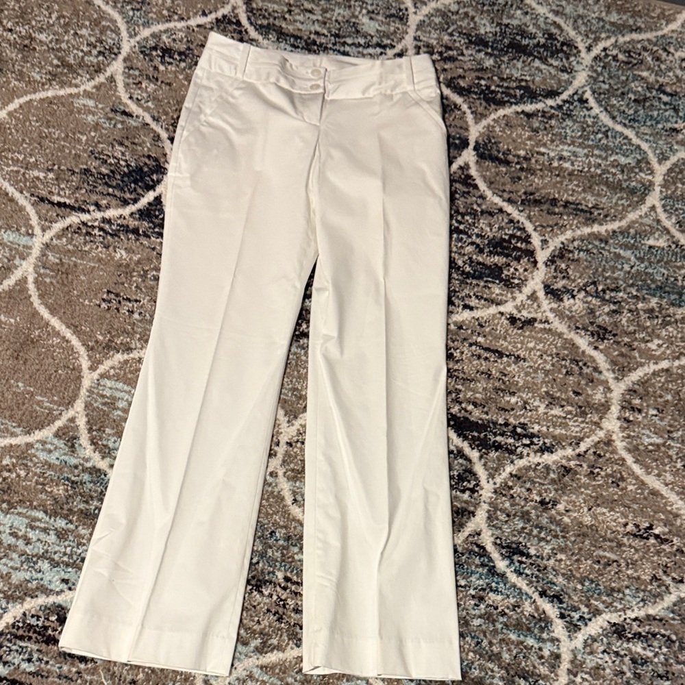 Larry Levine White Stretch Pants